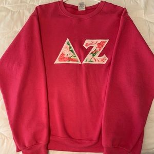 Delta Zeta pink crewneck